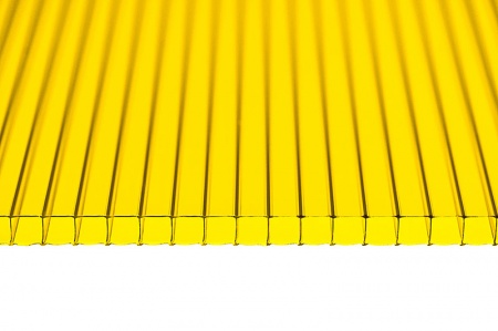 Сотовый поликарбонат 4 мм желтый «TITANPLAST»